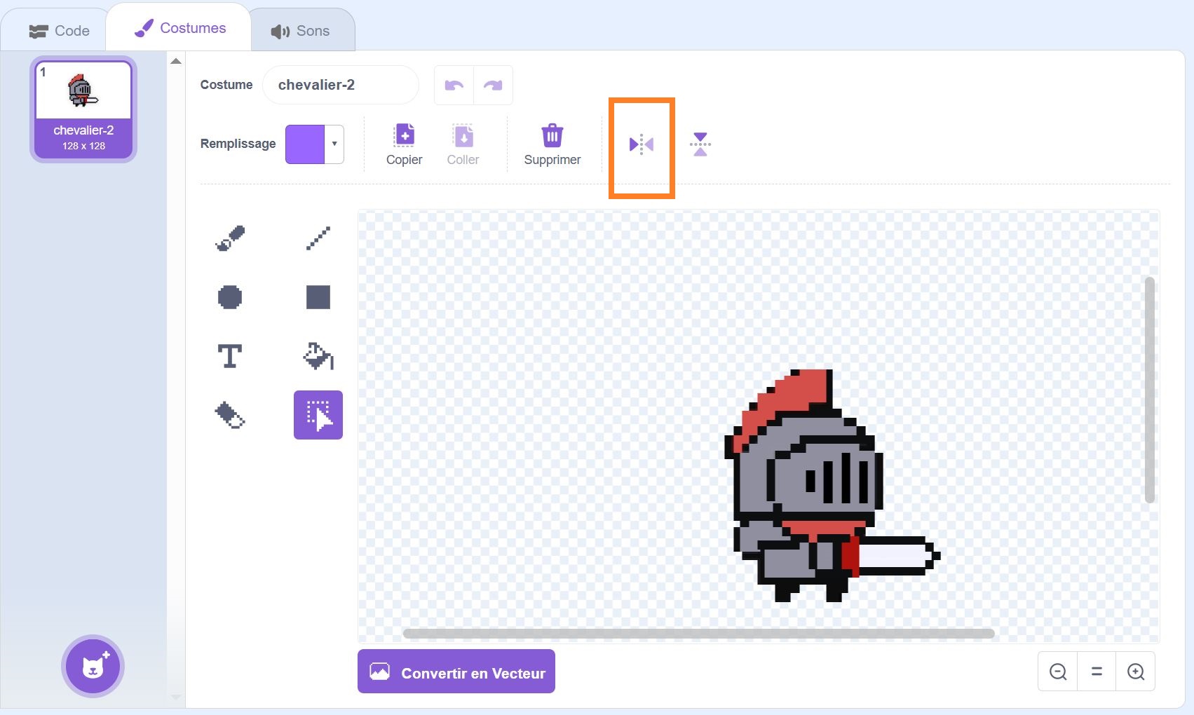 scratch - Chevaliers - miroir