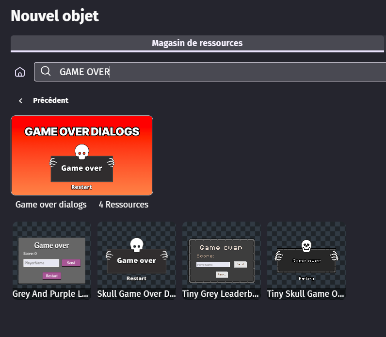 GDEVLOP-raimbow-91-gameover