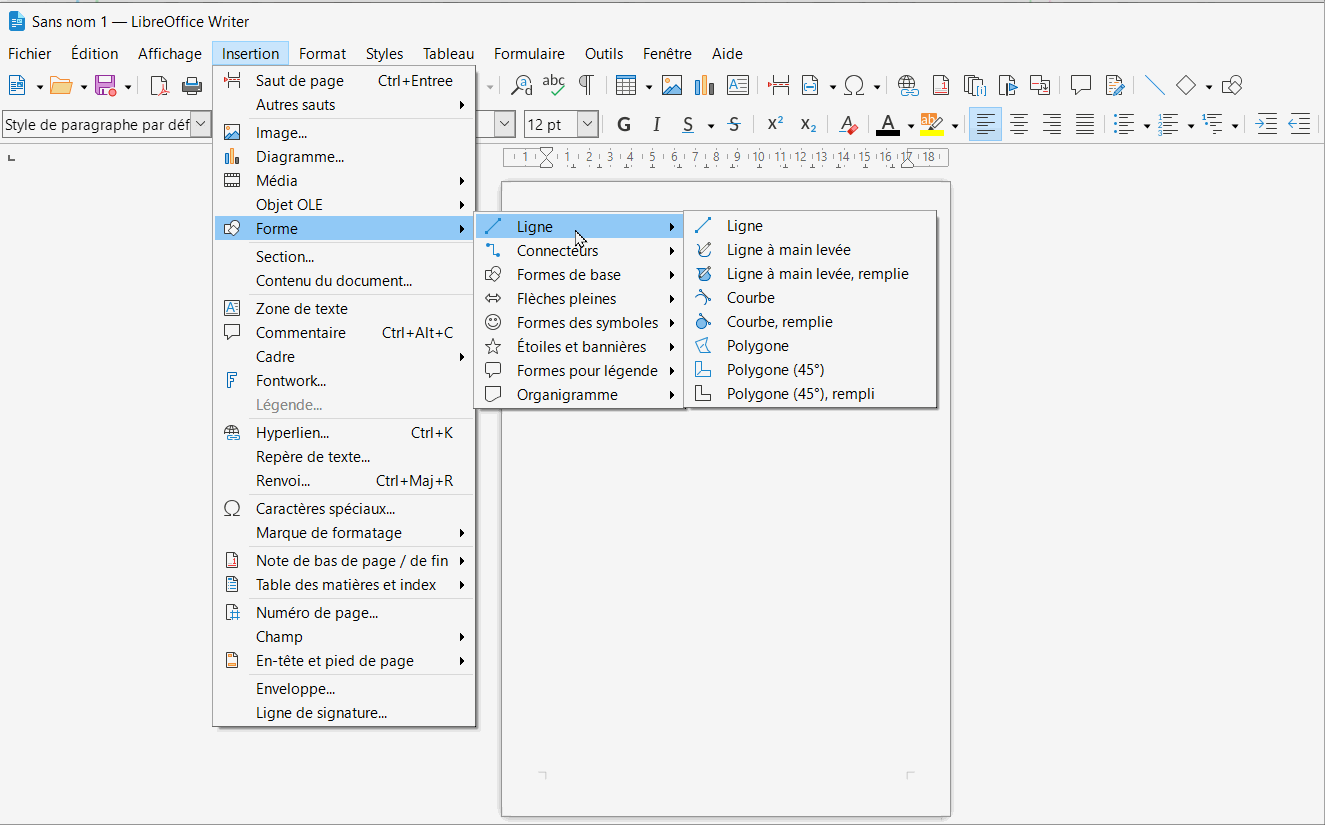 rectange-libreoffice